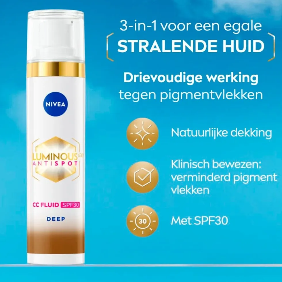 NIVEA Luminous630 Anti-spot SPF30 03 Dark 3-in-1 CC Crème