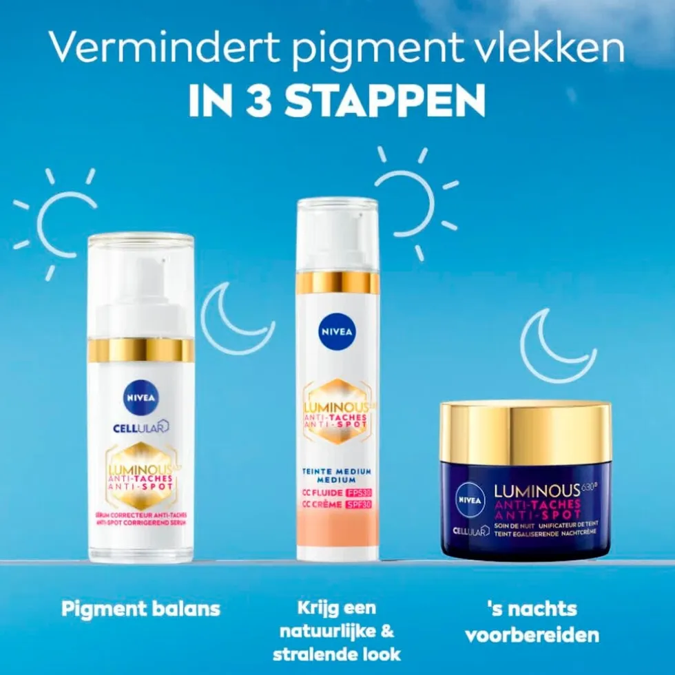 NIVEA Luminous630 Anti-spot SPF30 02 Medium 3-in-1 CC Crème