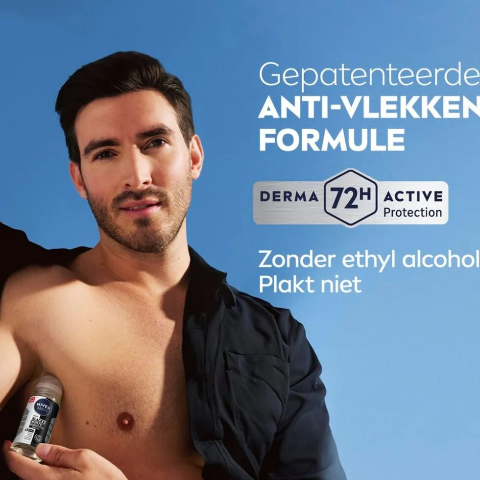 NIVEA Men Black & White Invisible Original Antitranspirant Roller