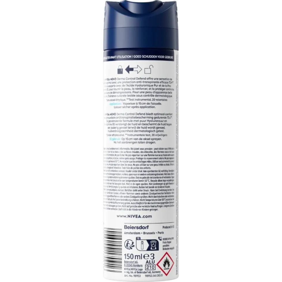 NIVEA Men Derma Control Defend Antitranspirant Spray