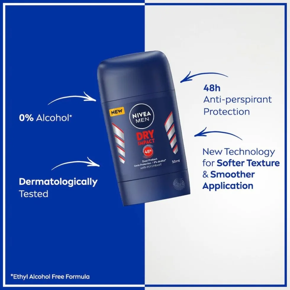 NIVEA Men Dry Impact Antitranspirant Stick