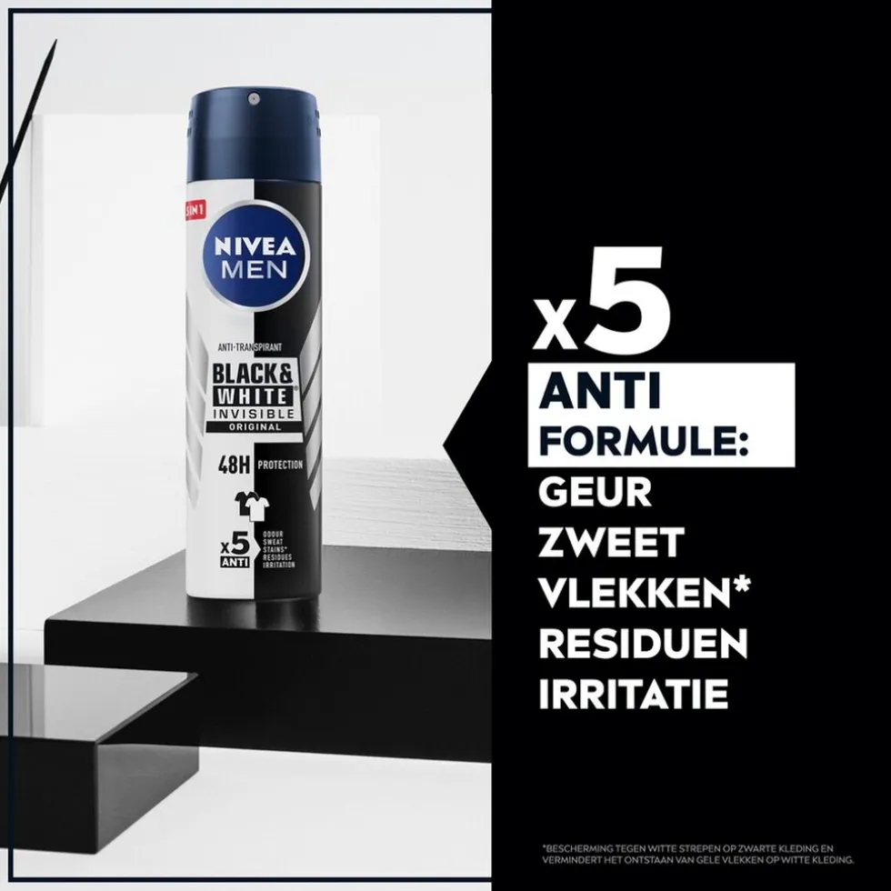 NIVEA Men Invisible For Black & White Deodorant Spray