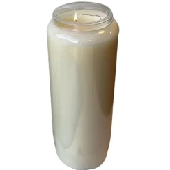 Noveenkaars wit 9 dagen brander
