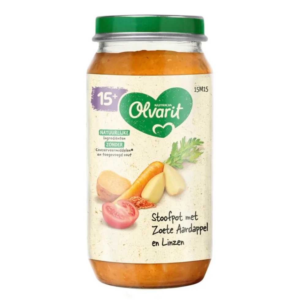 Nutricia Olvarit 15+M Stoofpot met Zoete Aardappel en Linzen