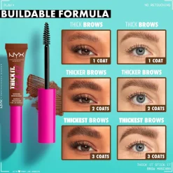 NYX Professional Makeup Thick It. Stick It! Cool Ash Brown Brow Mascara