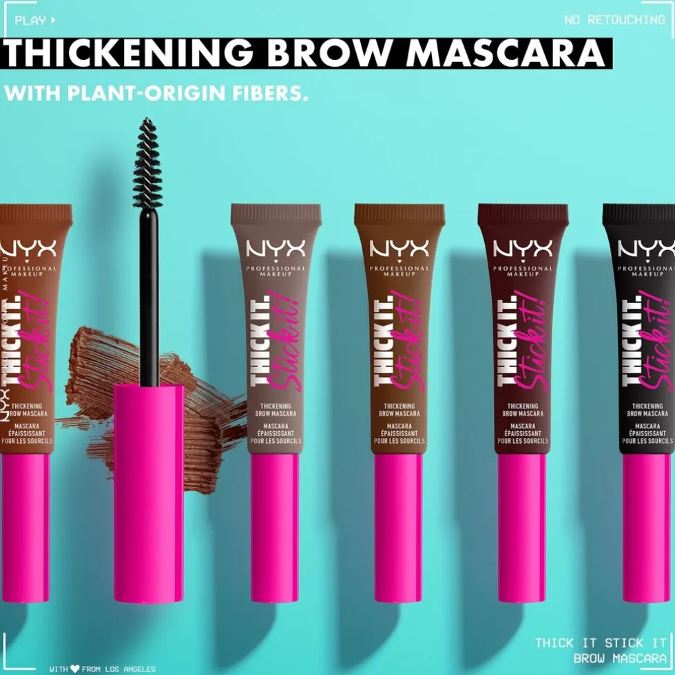 NYX Professional Makeup Thick It. Stick It! Black Brow Mascara