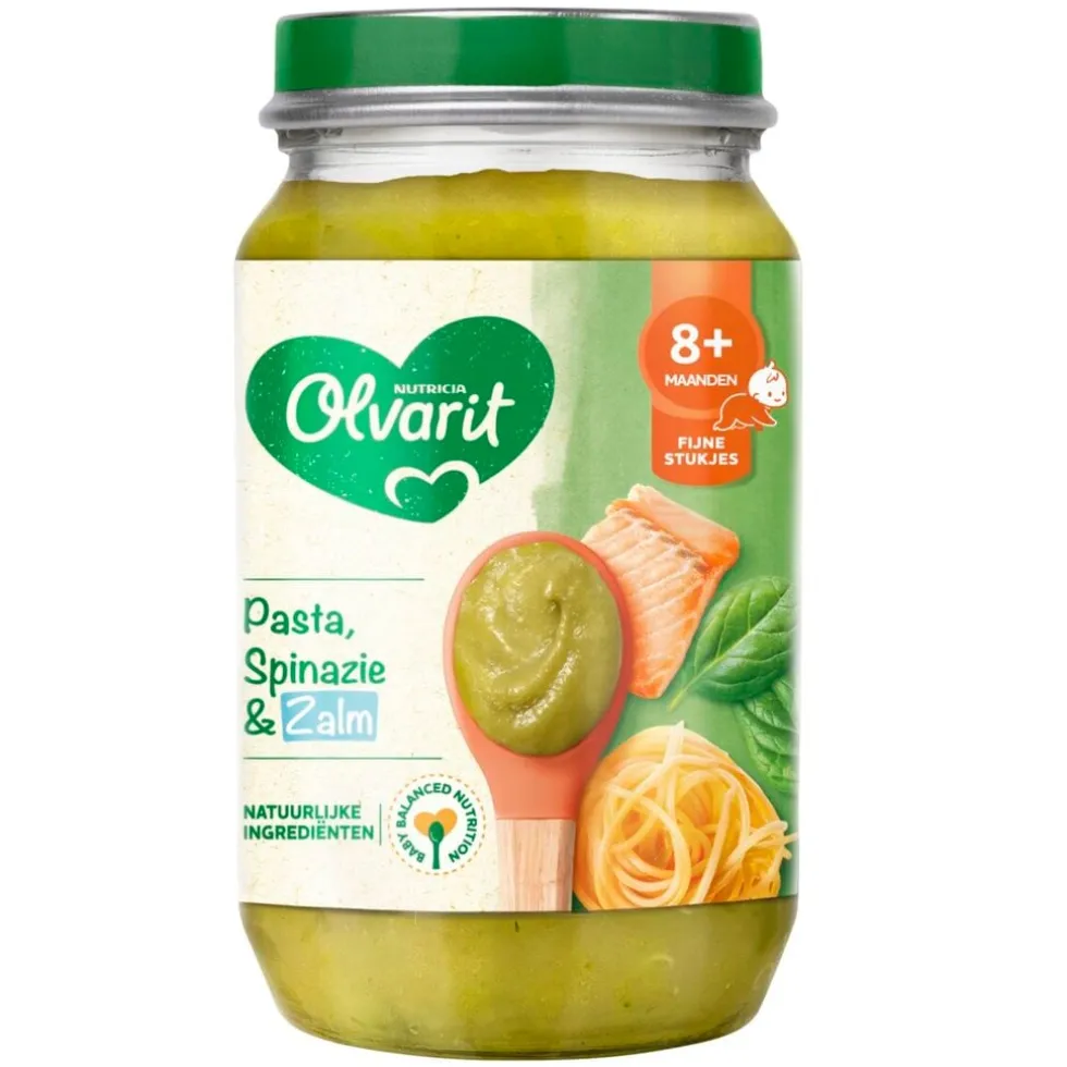 Olvarit 8+M Pasta Spinazie Zalm Maaltijdpotje