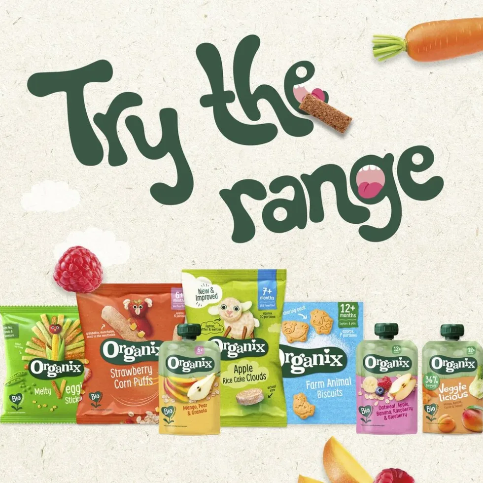 Organix 6+M Mango, Peer & Granola Knijpfruit