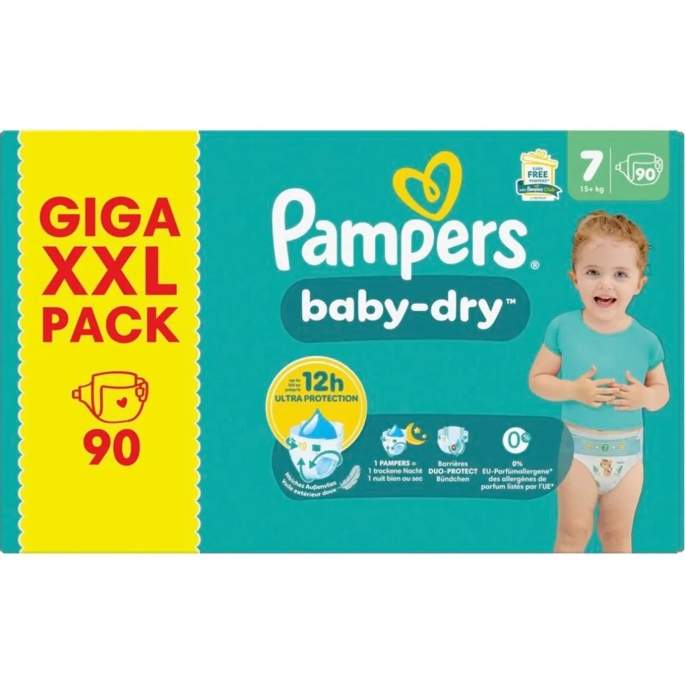 Pampers Baby-Dry Maat 7 Luiers