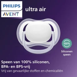 Philips Avent Soother Ultra Air 6-18M SCF376/29 Nighttime Fopspeen