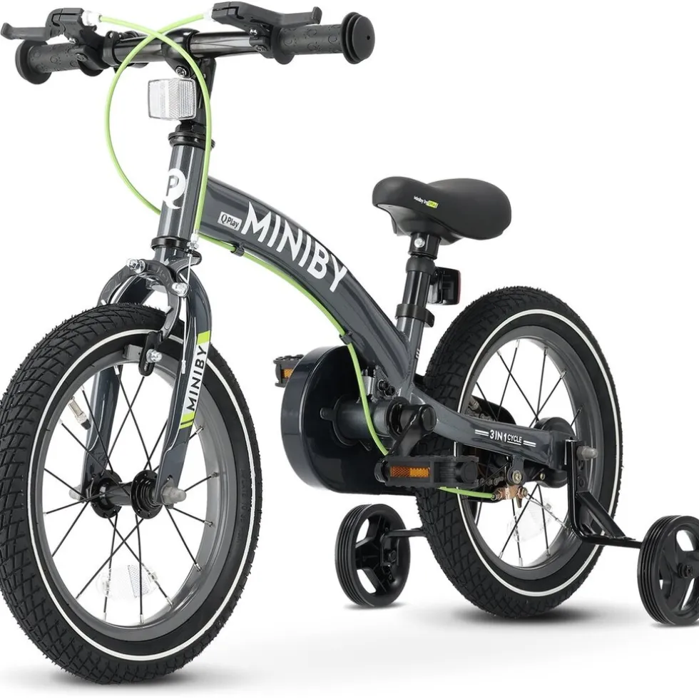 Qplay Miniby 3-in-1 kinderfiets – Grijs