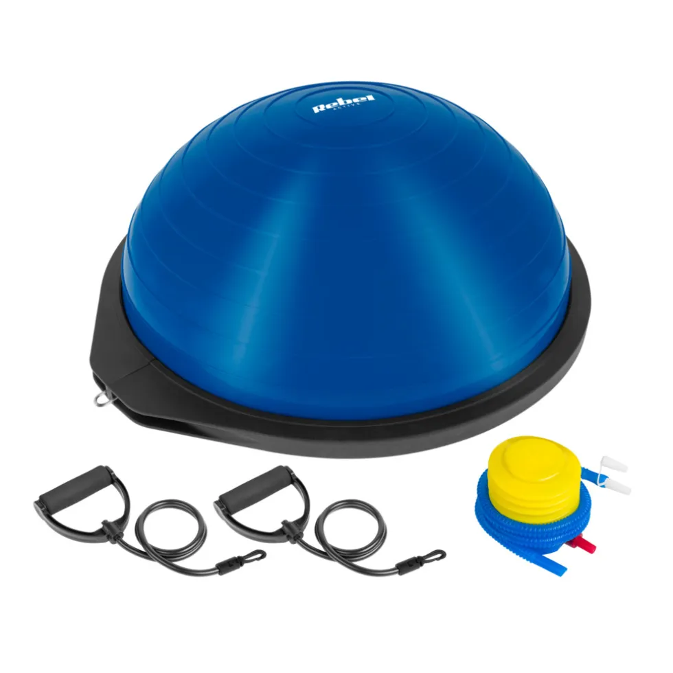 Rebel Active Halfbalansbal balanstrainer met weerstandsbanden en pomp
