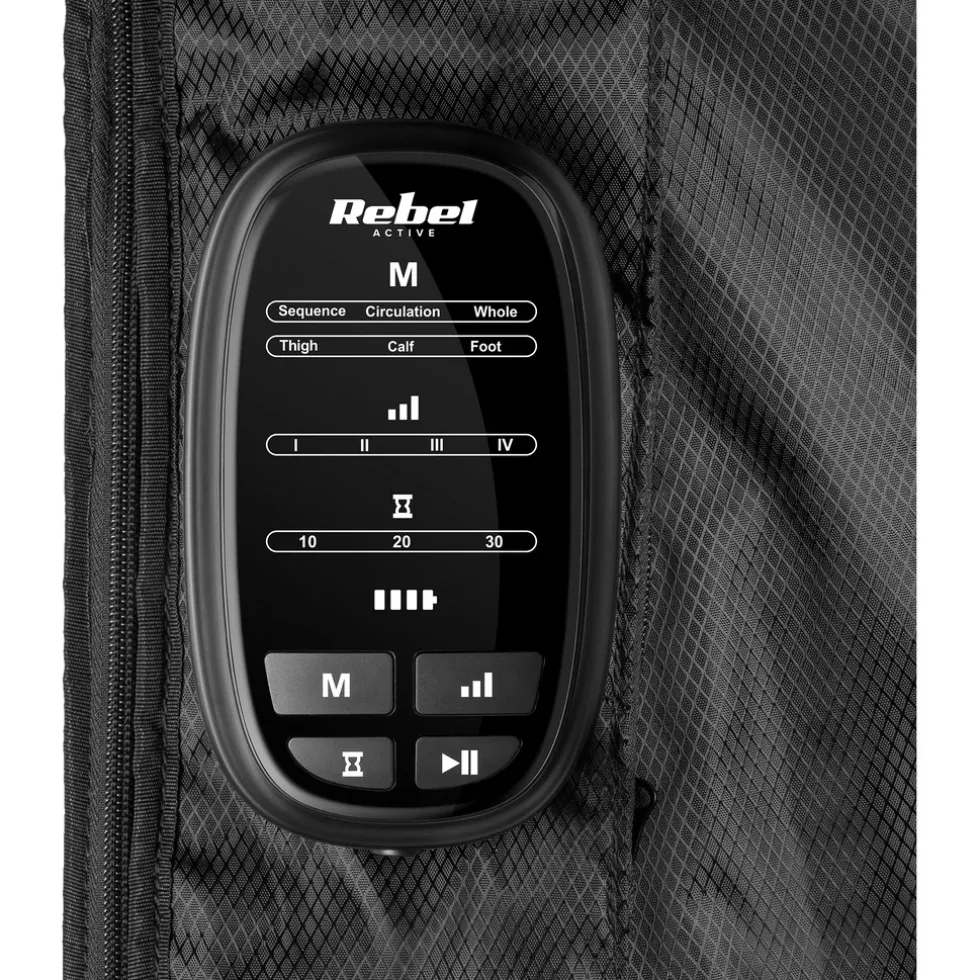 Rebel Active lymfedrainage been en voet massage apparaat op luchtdruk met 5 kamers en 4 druk niveaus