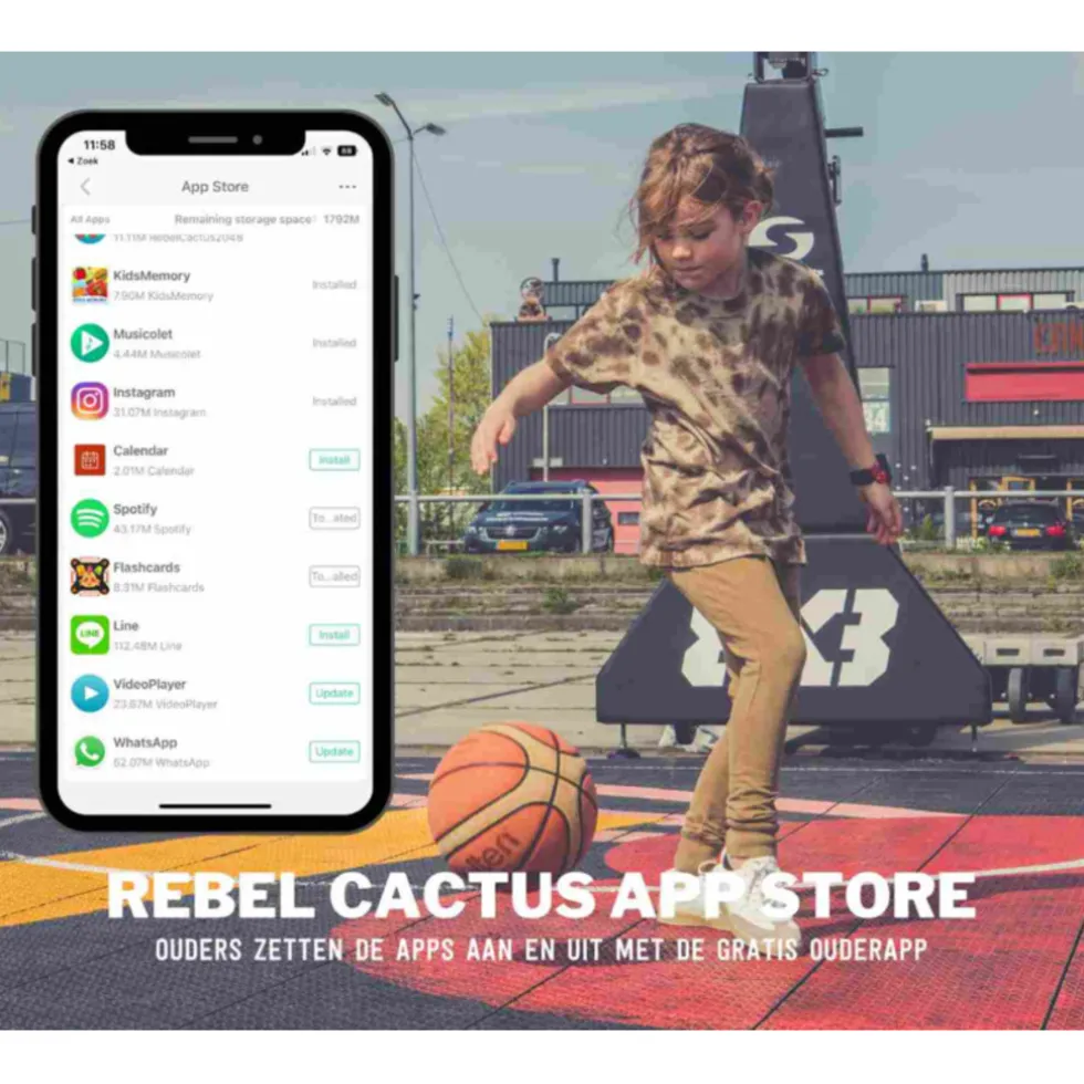 Rebel Cactus GPS Kindersmartwatch GO incl. gratis Lebara simkaart met tegoed