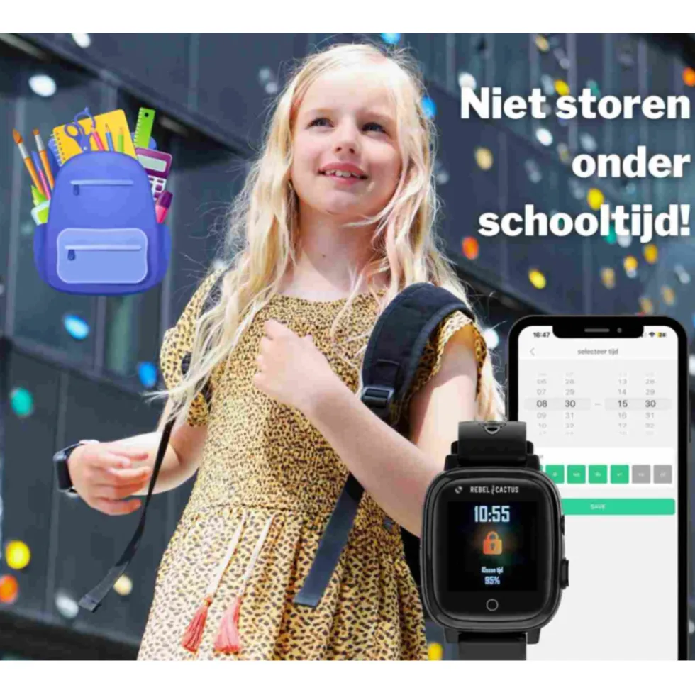 Rebel Cactus GPS Kindersmartwatch GO incl. gratis Lebara simkaart met tegoed