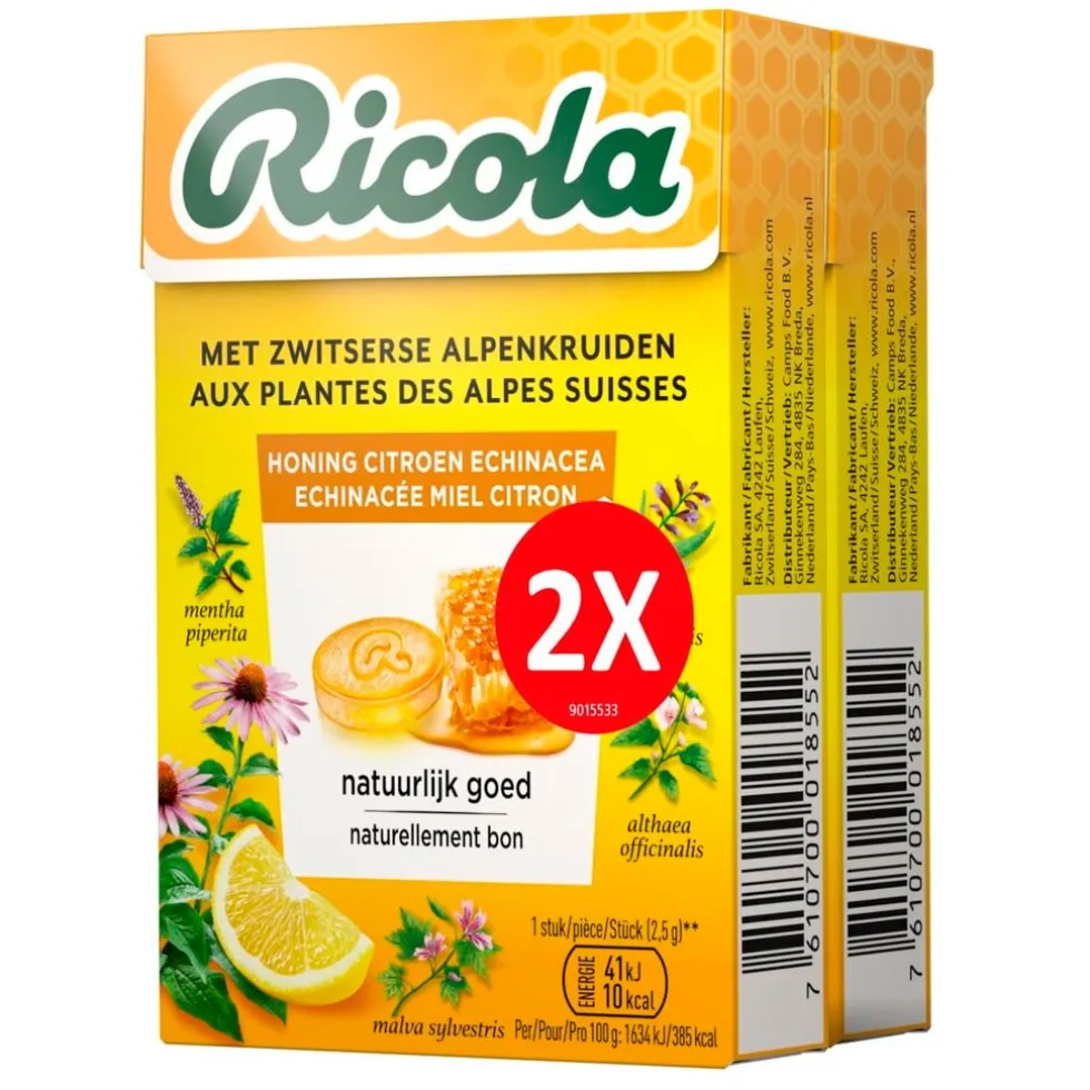 Ricola Honing Citroen Echinacea Kruidenpastilles
