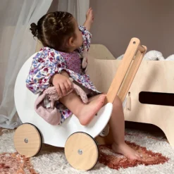 Rijoka Houten Poppenwagen Loopwagen Kinderwagen