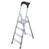 Rijoka Huishoudtrap Aluminium 4 treden Anti Slip Treden Opbergkapje