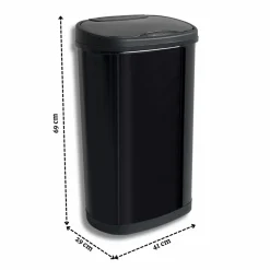 Rijoka Prullenbak Sensor Dubbel 50 Liter Recycle Soft Close Vingerafdrukvrij