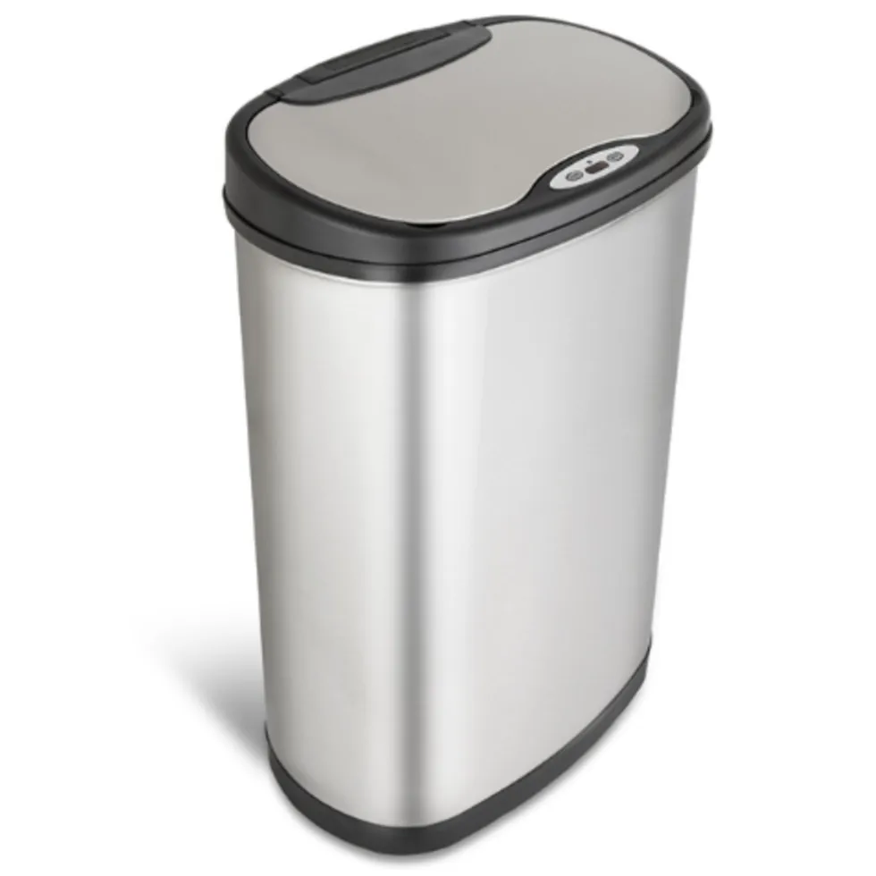 Rijoka Prullenbak Sensor Dubbel 50 Liter RVS Soft Close Vingerafdrukvrij