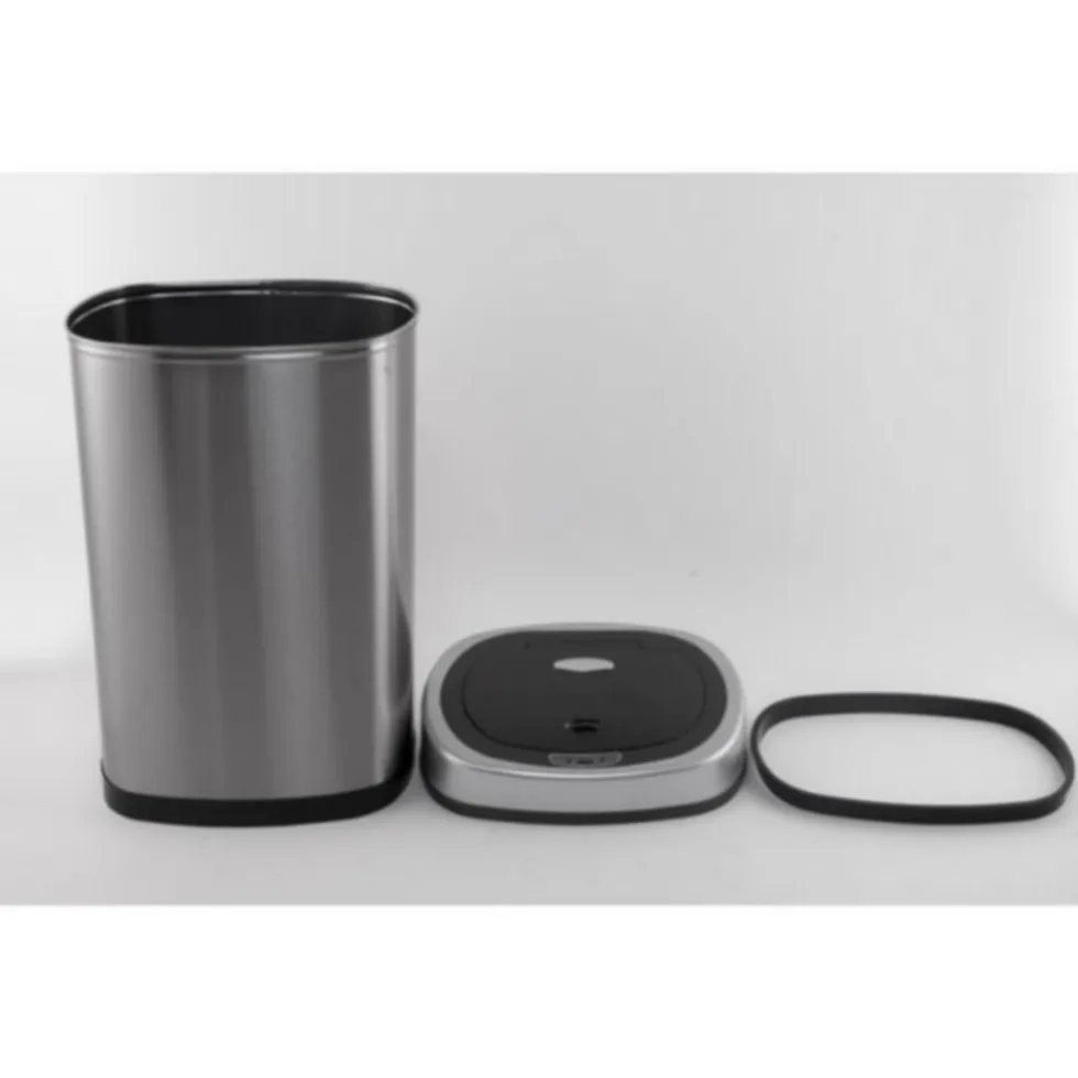 Rijoka Prullenbak Sensor 50 Liter RVS Soft Close Vingerafdrukvrij