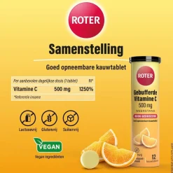 Roter Gebufferde Vitamine C 500mg Kauwtabletten