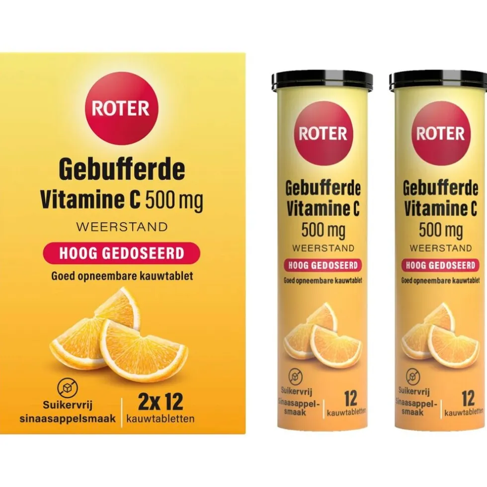 Roter Gebufferde Vitamine C 500mg Kauwtabletten