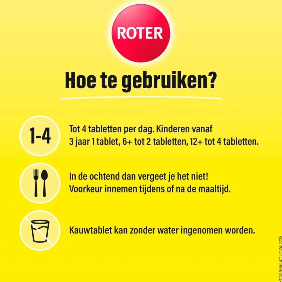 Roter Vitamine C 70 mg Suikervrije Kauwtabletten