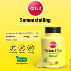 Roter Vitamine C 70 mg Suikervrije Kauwtabletten
