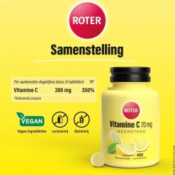 Roter Vitamine C 70mg Citroen Kauwtabletten
