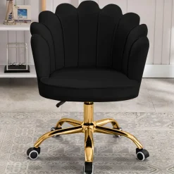 Russle Velvet Schelp Bureaustoel