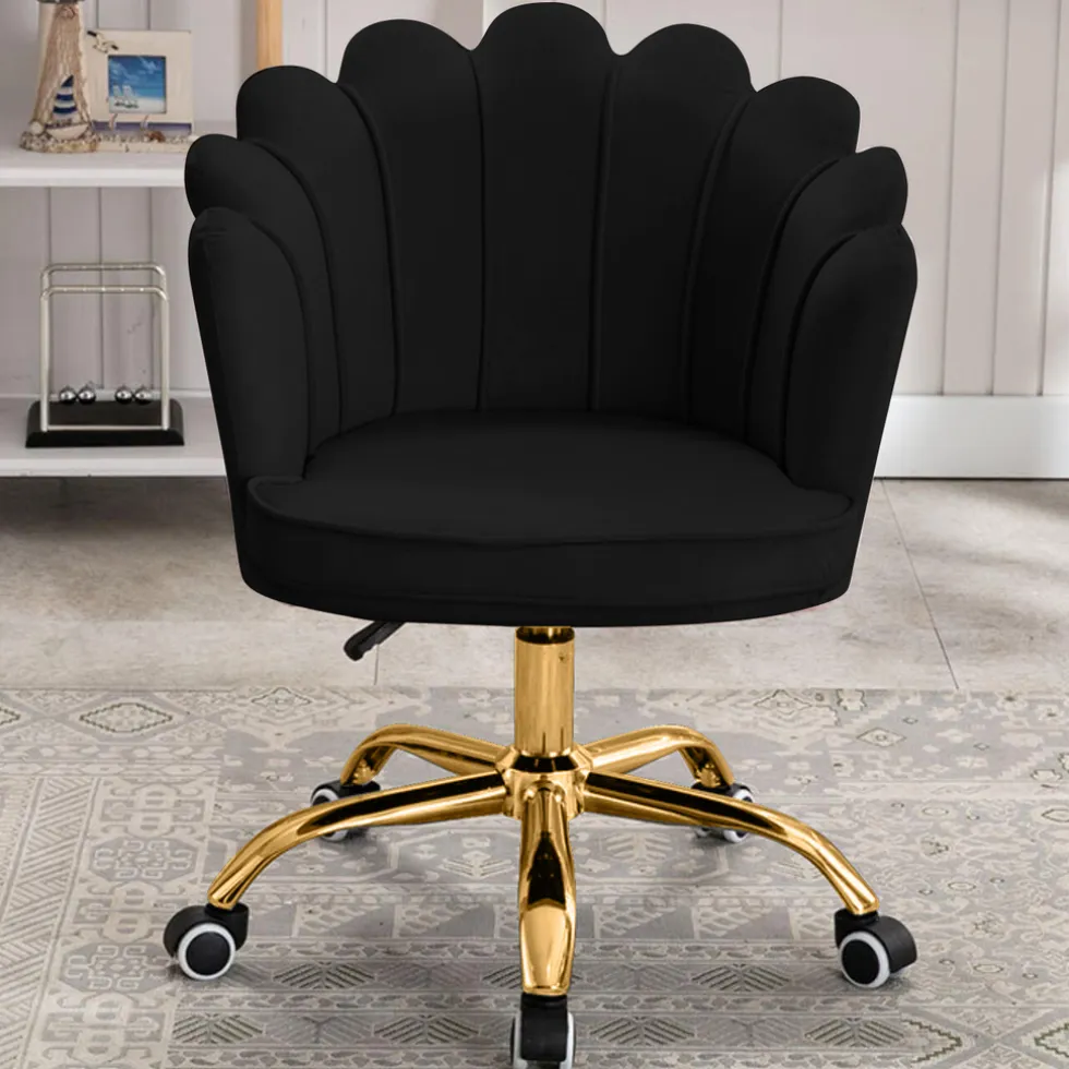 Russle Velvet Schelp Bureaustoel