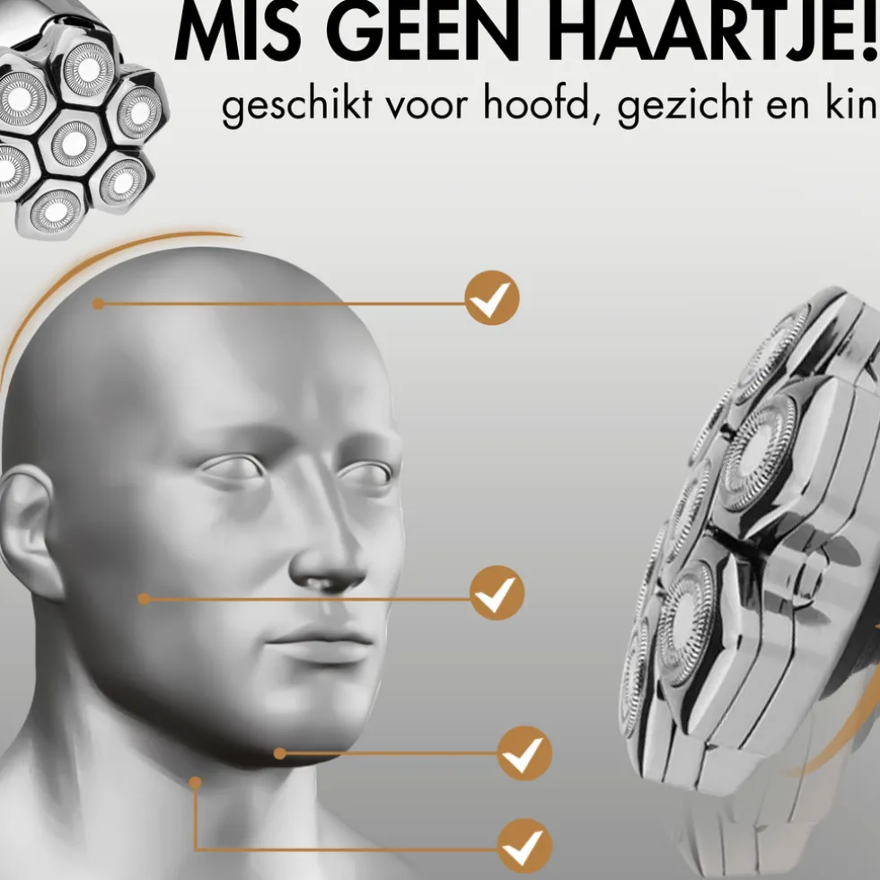Sansbeauté Hoofdscheerapparaat + Extra Scheerkop - Skull Shaver - Pro Magnetic