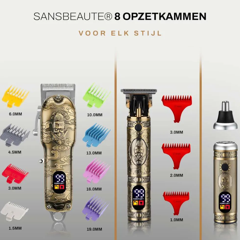 Sansbeauté 4-in-1 Professionele Tondeuse Mannen - Haartrimmer - Baardtrimmer