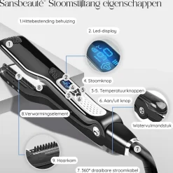 Sansbeauté Professionele Stoomstijltang 4.1