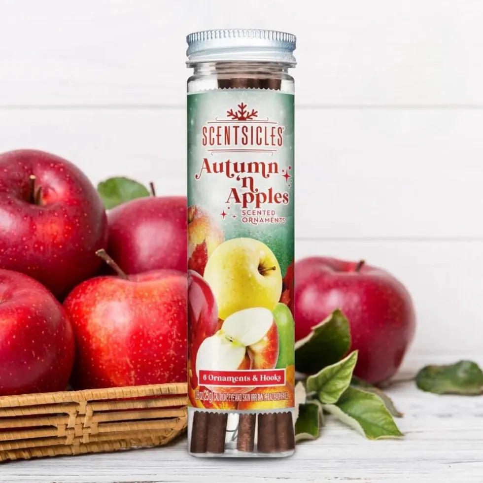 Scentsicles Apples & Autumn geurende kerstboomversiering met haken