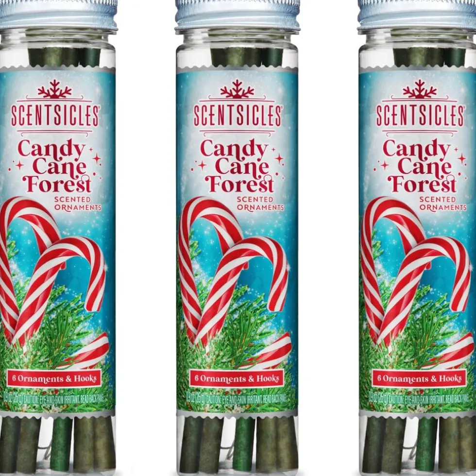 Scentsicles Candy Cane Forest geurende kerstboomversiering met haken