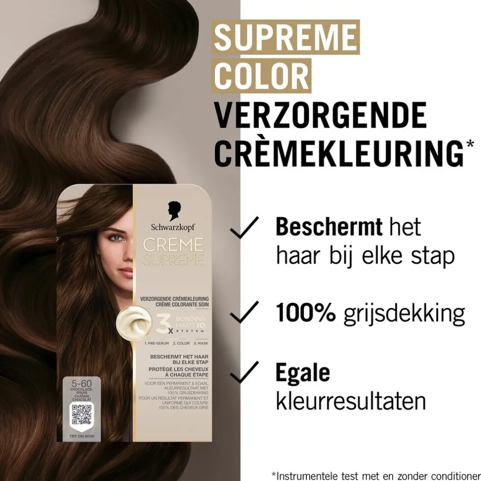Schwarzkopf Creme Supreme 5-60 Chocolade Bruin Verzorgende Crèmekleuring