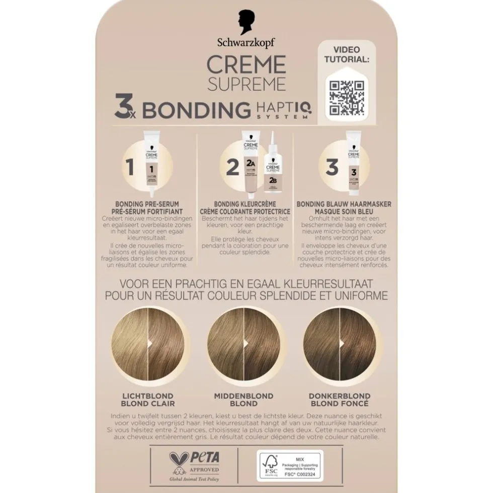 Schwarzkopf Creme Supreme 8-16 Cool Asblond Verzorgende Crèmekleuring