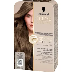Schwarzkopf Creme Supreme 7-42 Nude Donker Beigeblond Verzorgende Crèmekleuring
