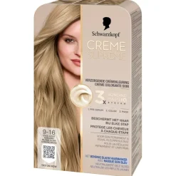 Schwarzkopf Creme Supreme 9-16 Cool Licht Asblond Verzorgende Crèmekleuring