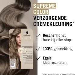 Schwarzkopf Creme Supreme 7-16 Cool Donker Asblond Verzorgende Crèmekleuring