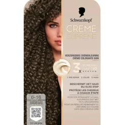 Schwarzkopf Creme Supreme 6-16 Cool Licht Asbruin Verzorgende Crèmekleuring
