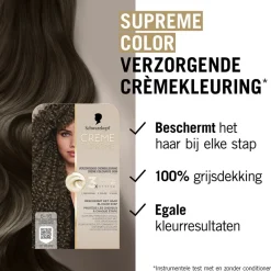 Schwarzkopf Creme Supreme 6-16 Cool Licht Asbruin Verzorgende Crèmekleuring