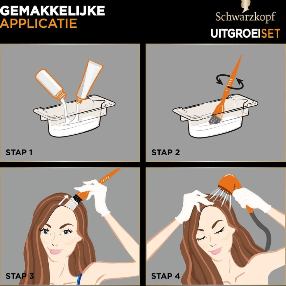 Schwarzkopf Vital R2 Goudbruin Haarverf Uitgroeiset