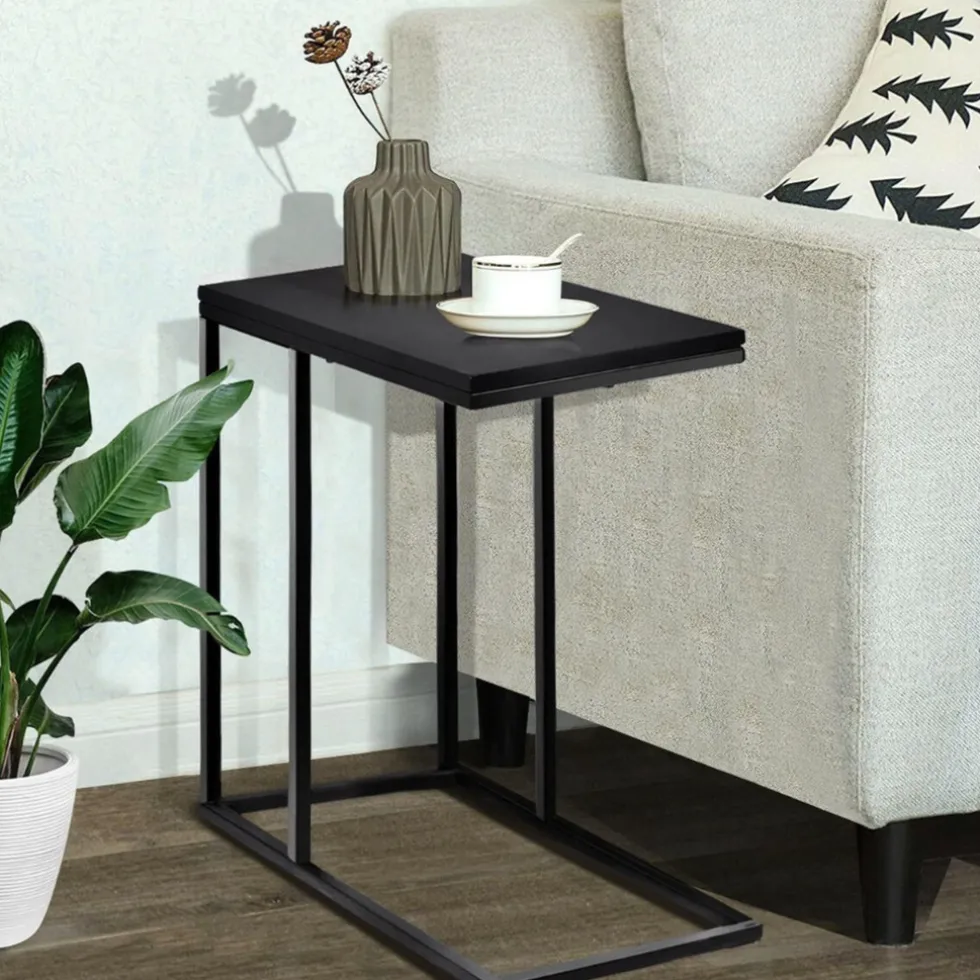 SensaHome Antieke Houten Bijzettafel Sofa Bloemenplank