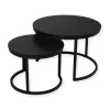 SensaHome Salontafel Set Antieke Ronde Houten Tafelset