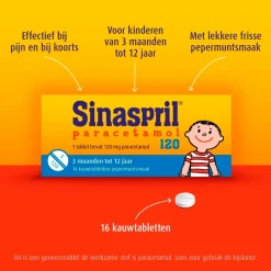 Sinaspril Paracetamol 120mg Kauwtabletten
