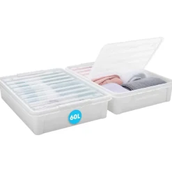 SmartStore Set van 2 Stevige Opbergbox Bedroller 60L