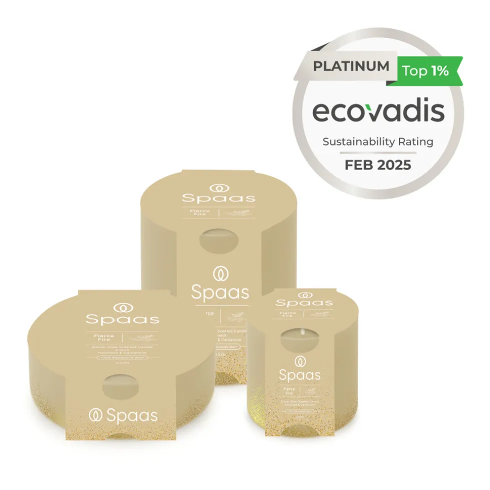 Spaas WinterGlow Geurkaarsen Fierce Fire Patchouli & Kardemom Kaarsenset